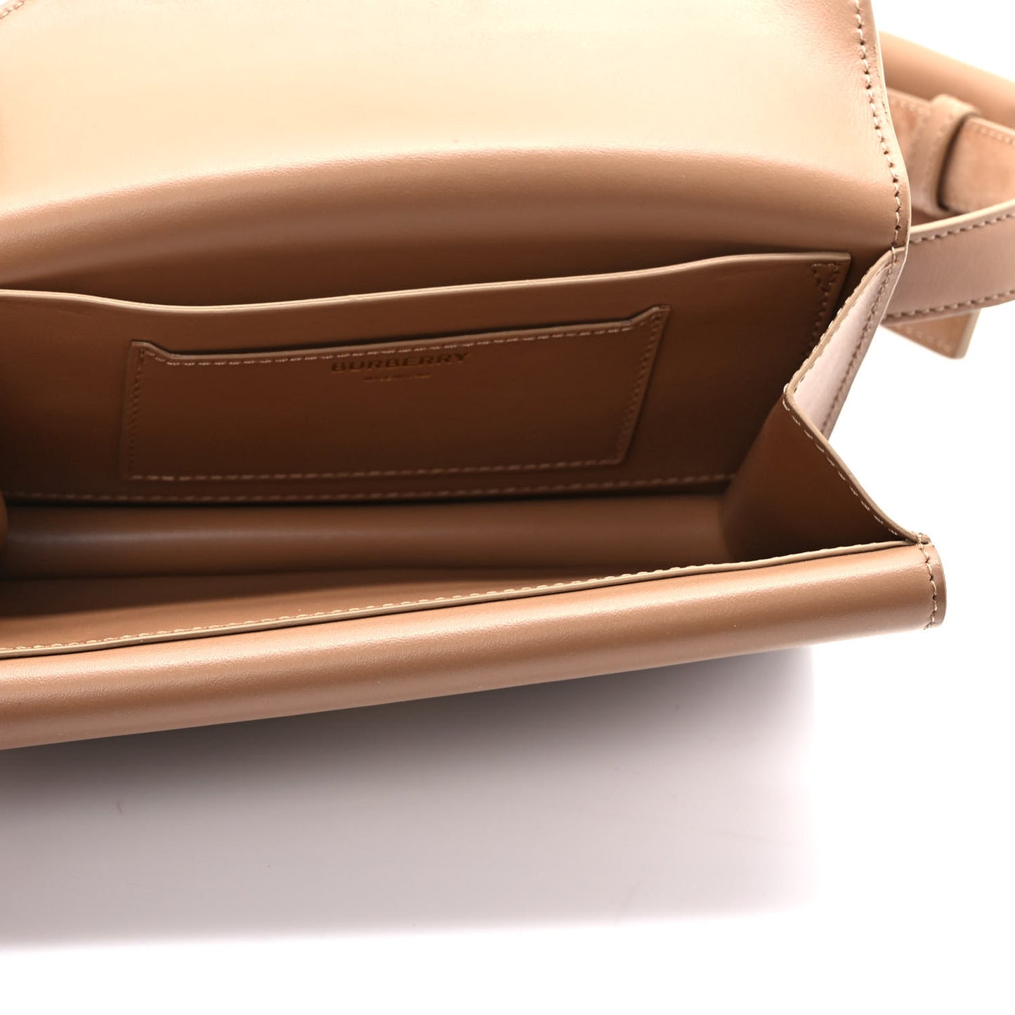 Smooth Calfskin Quilted Check TB Envelope Belt Bag Tan