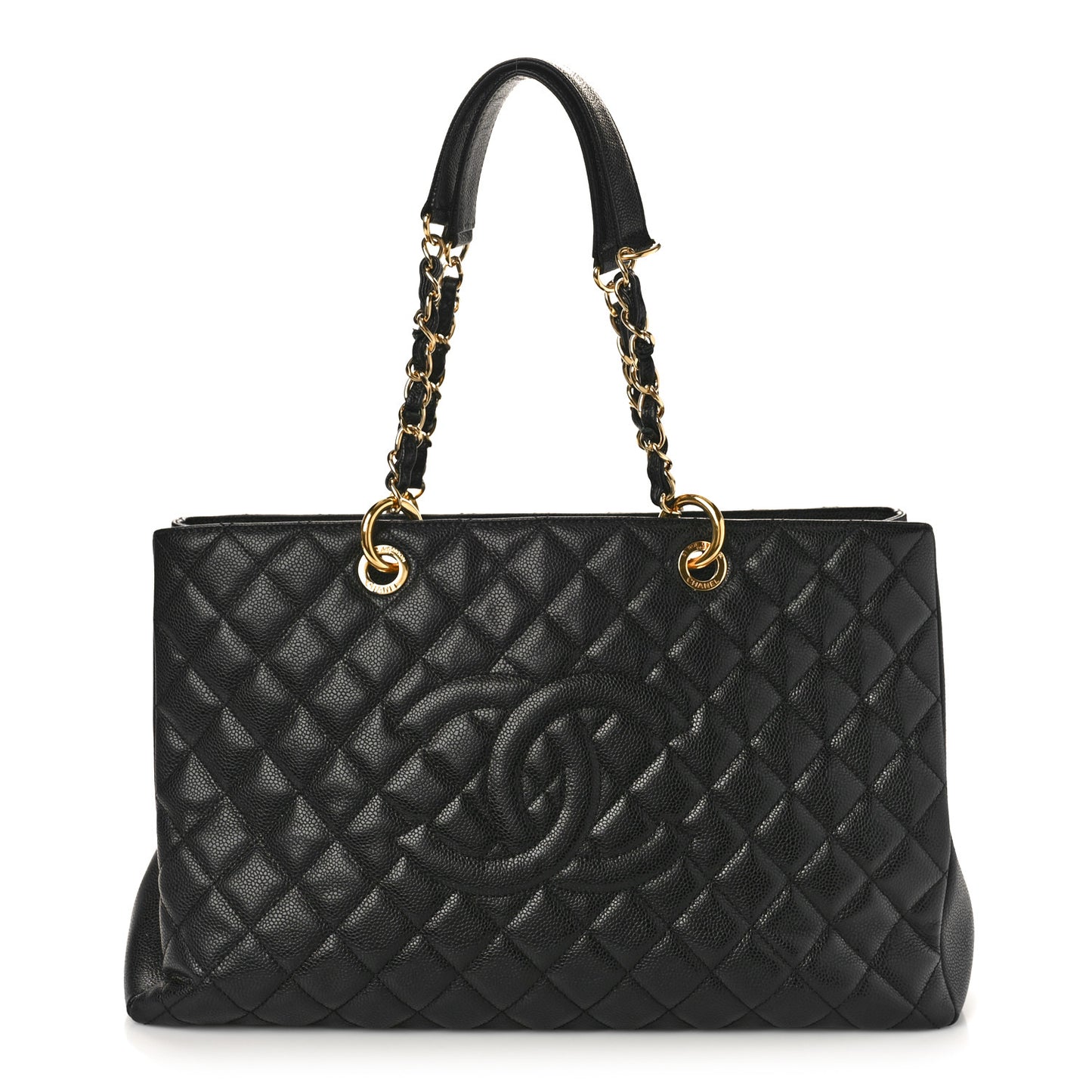 Caviar Quilted XL Grand Shopping Tote GST Black