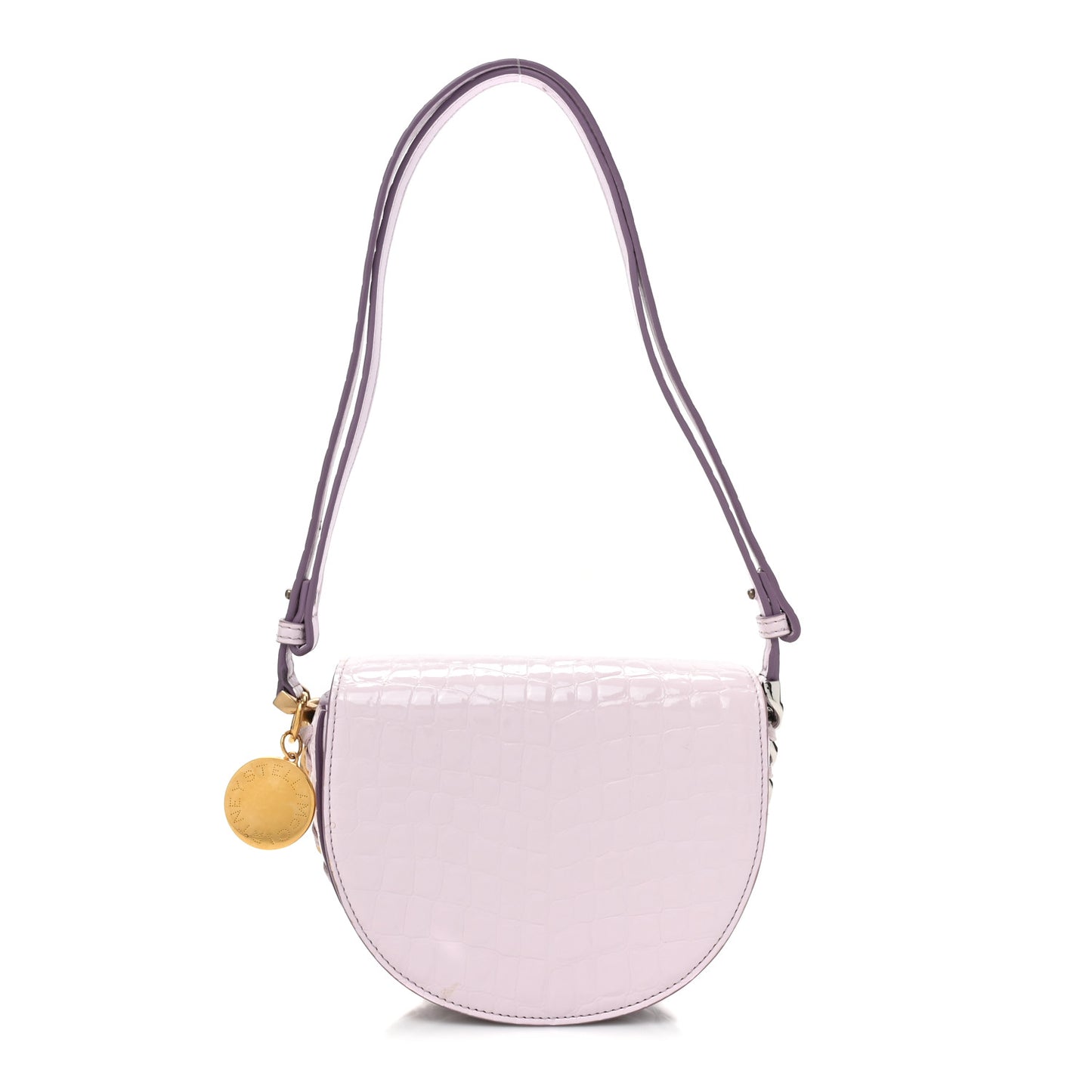 Eco Alter Crocodile Embossed Nappa Small Frayme Shoulder Bag Lilac