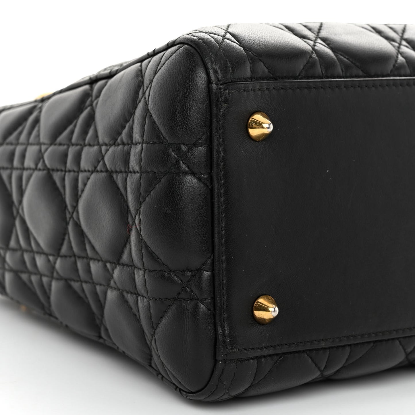 Lambskin Cannage Medium Lady Dior Black