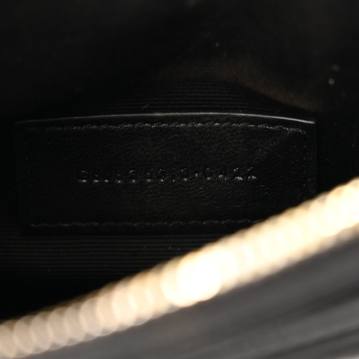 Grain De Poudre Chevron Monogram Large Bill Pouch Black