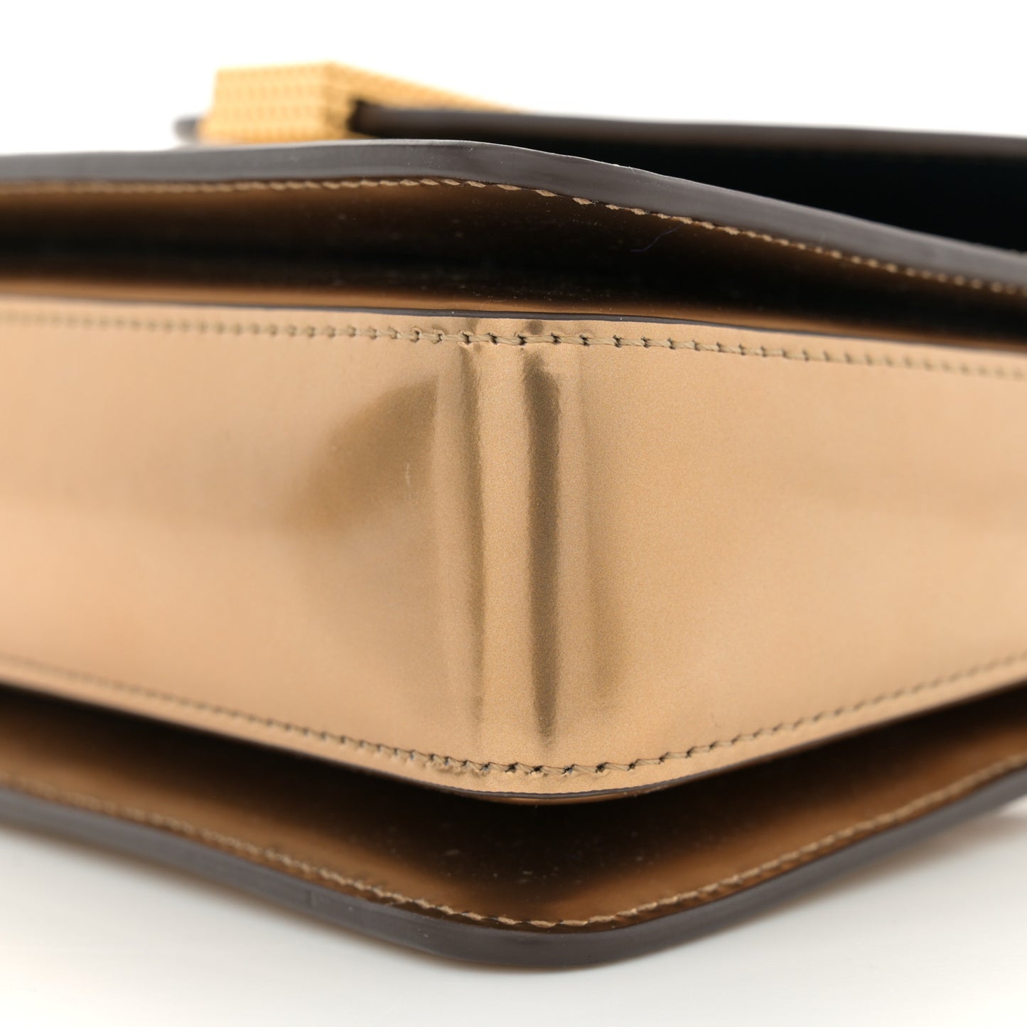 Metallic Calfskin Concerto Bag Gold