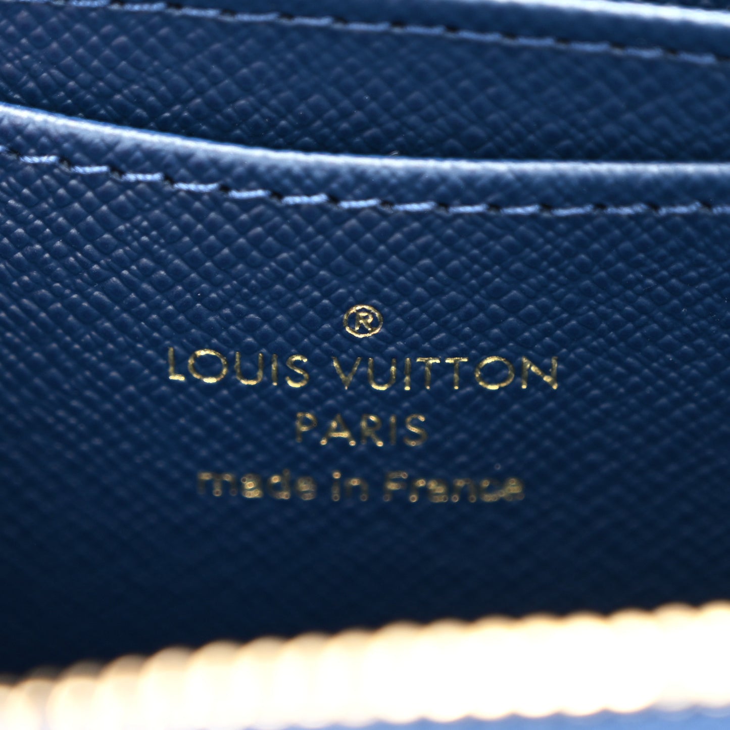 Denim Monogram Jacquard Zippy Coin Purse Bleu