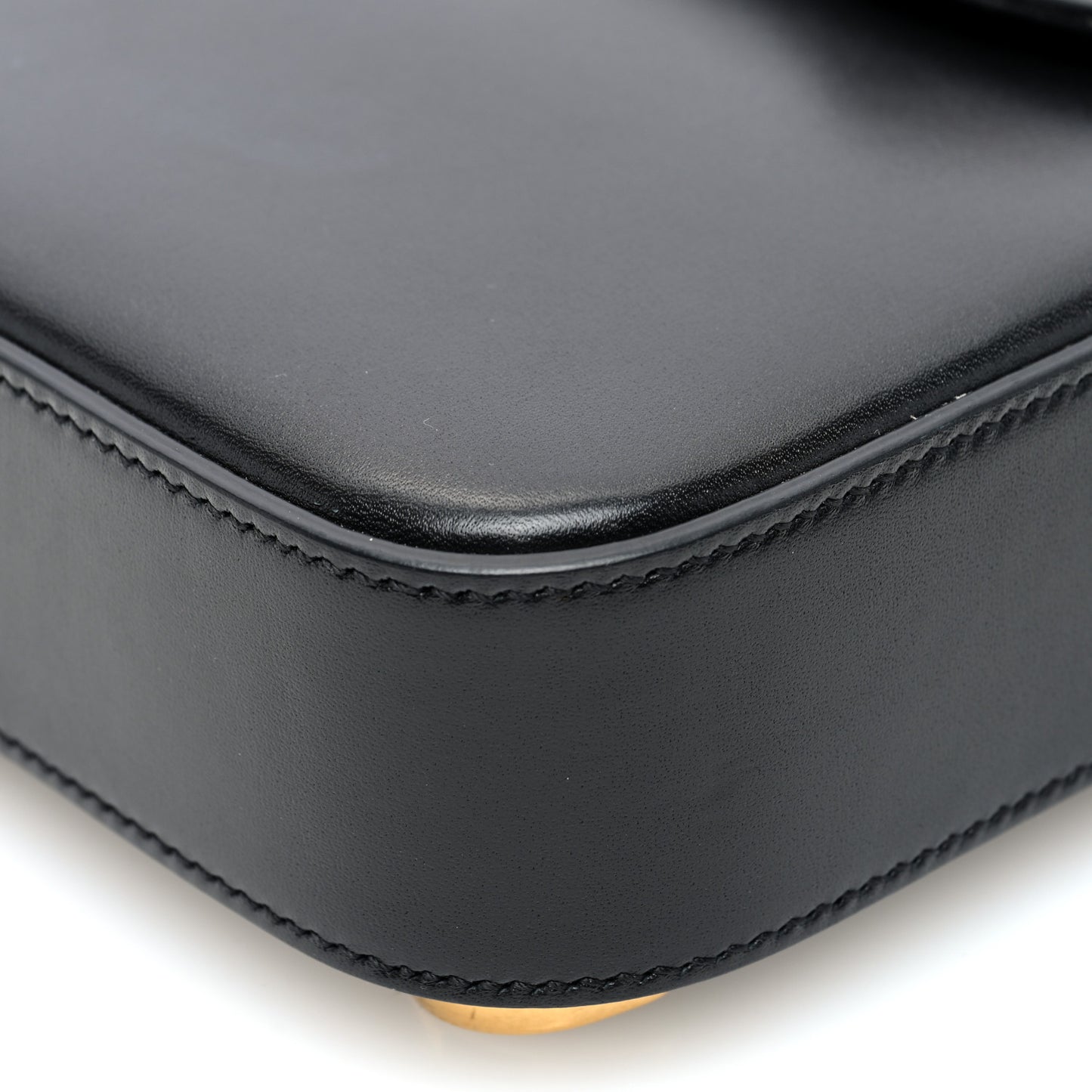 Calfskin Mini Bamboo Top Handle 3 Way Shoulder Bag Black