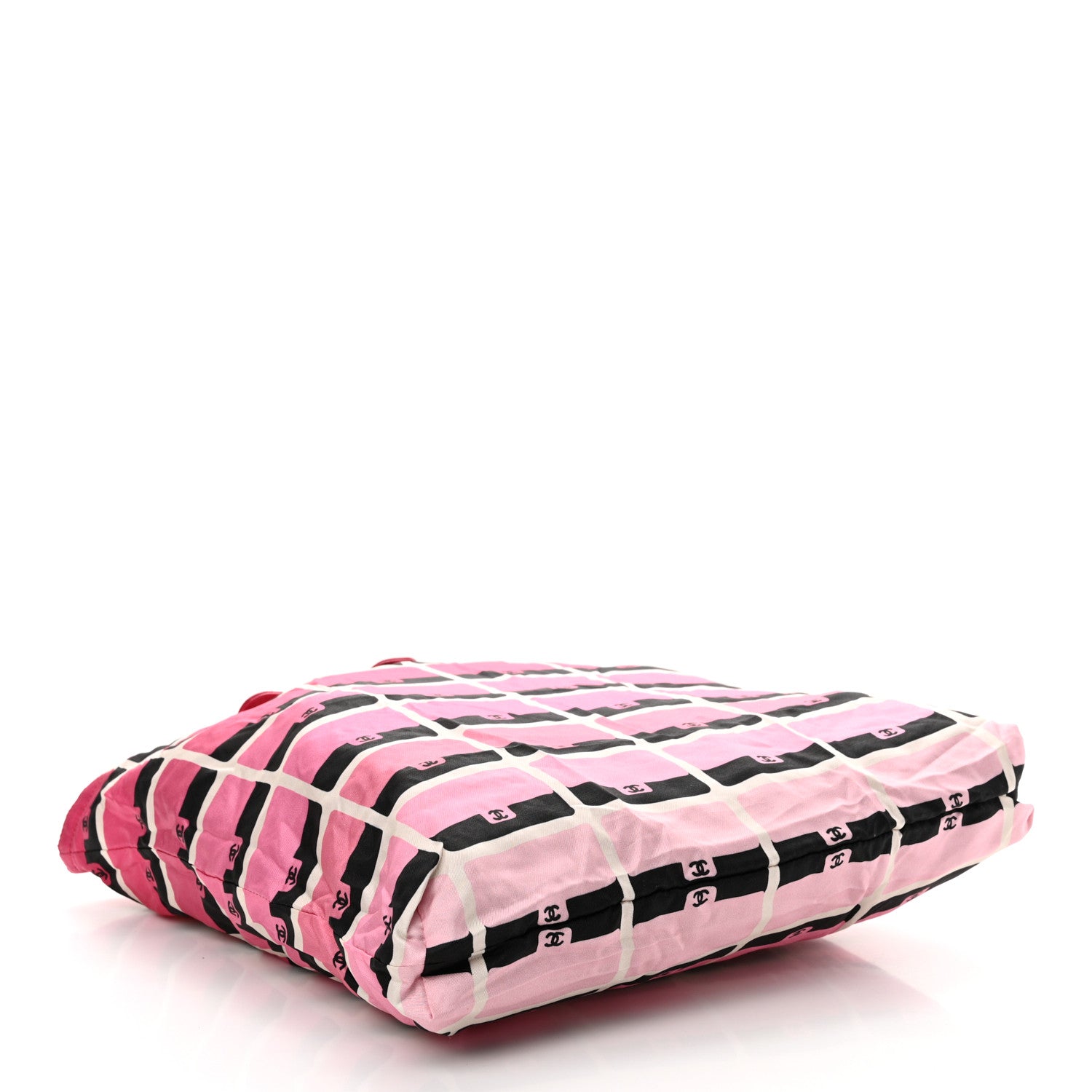 Chanel Caviar Fabric Quilted Foldable Tote With Chain Pink Multicolor 7 of 18