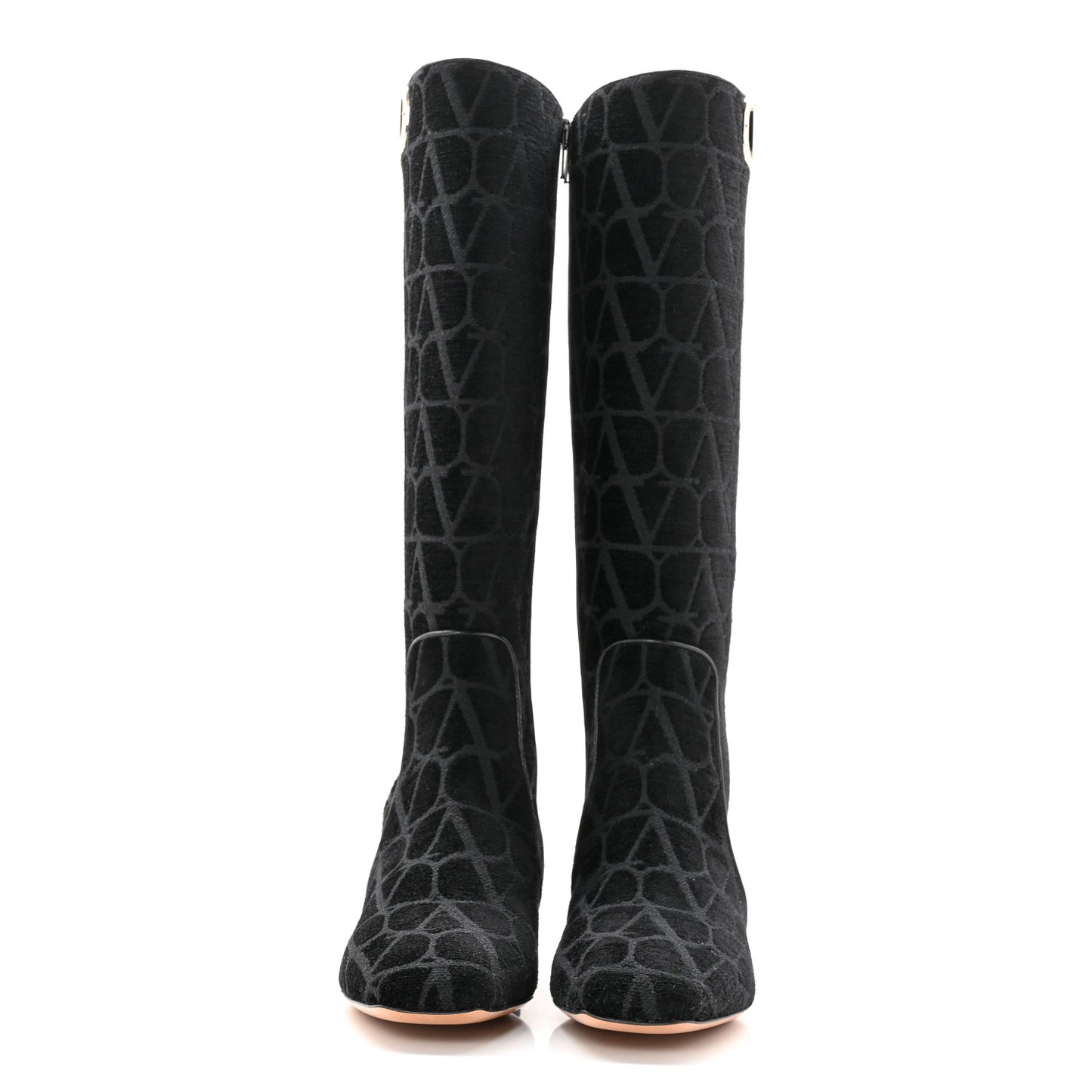 Toile Iconographe Calfskin Vlogo Knee High 30mm Boots 36 Black