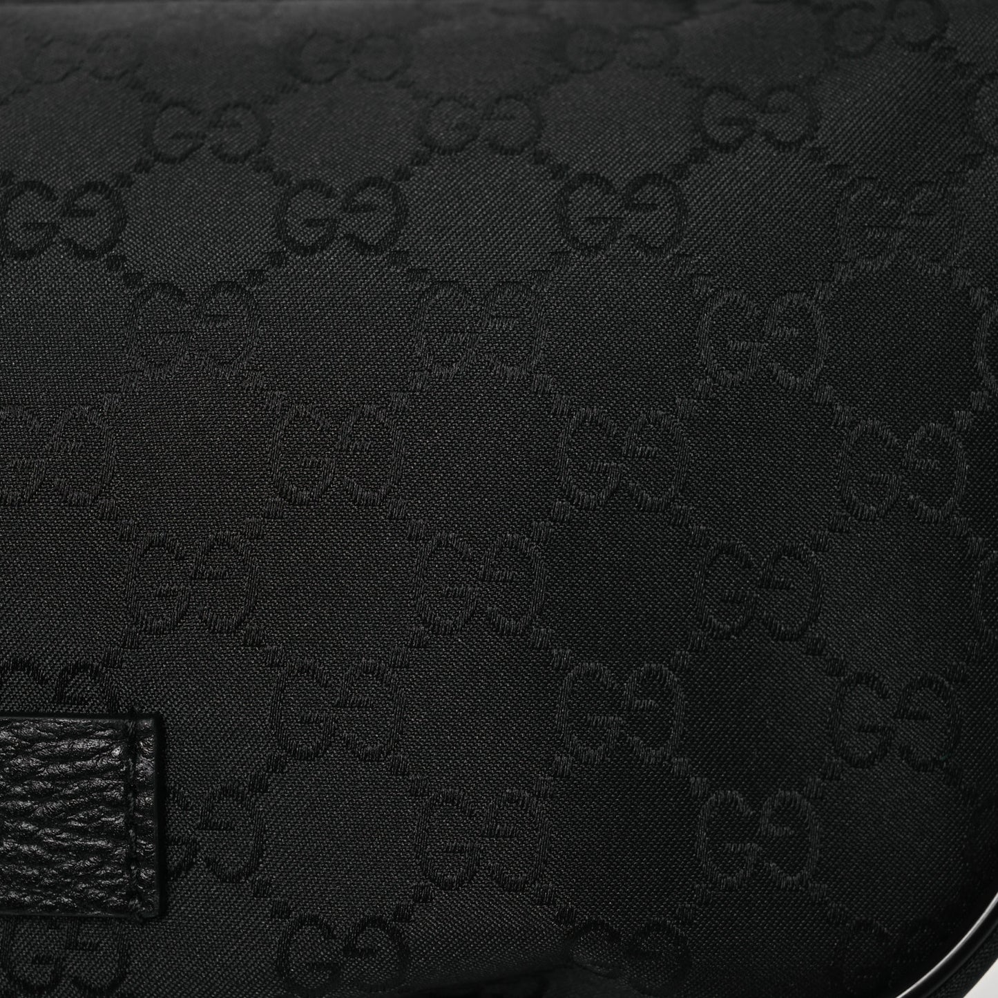 Nylon Monogram Fanny Pack Belt Bag Black