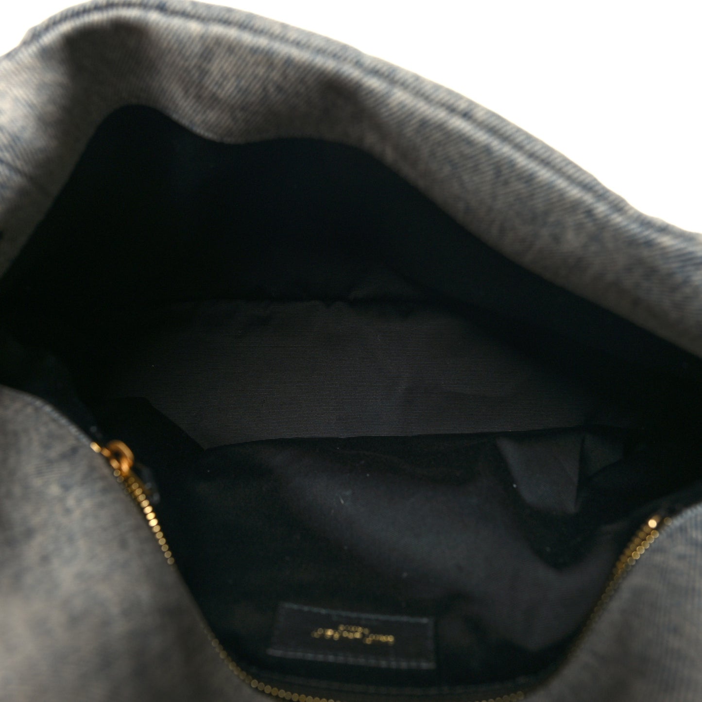 Denim Quilted Medium Loulou Puffer Monogram Chain Satchel Azur