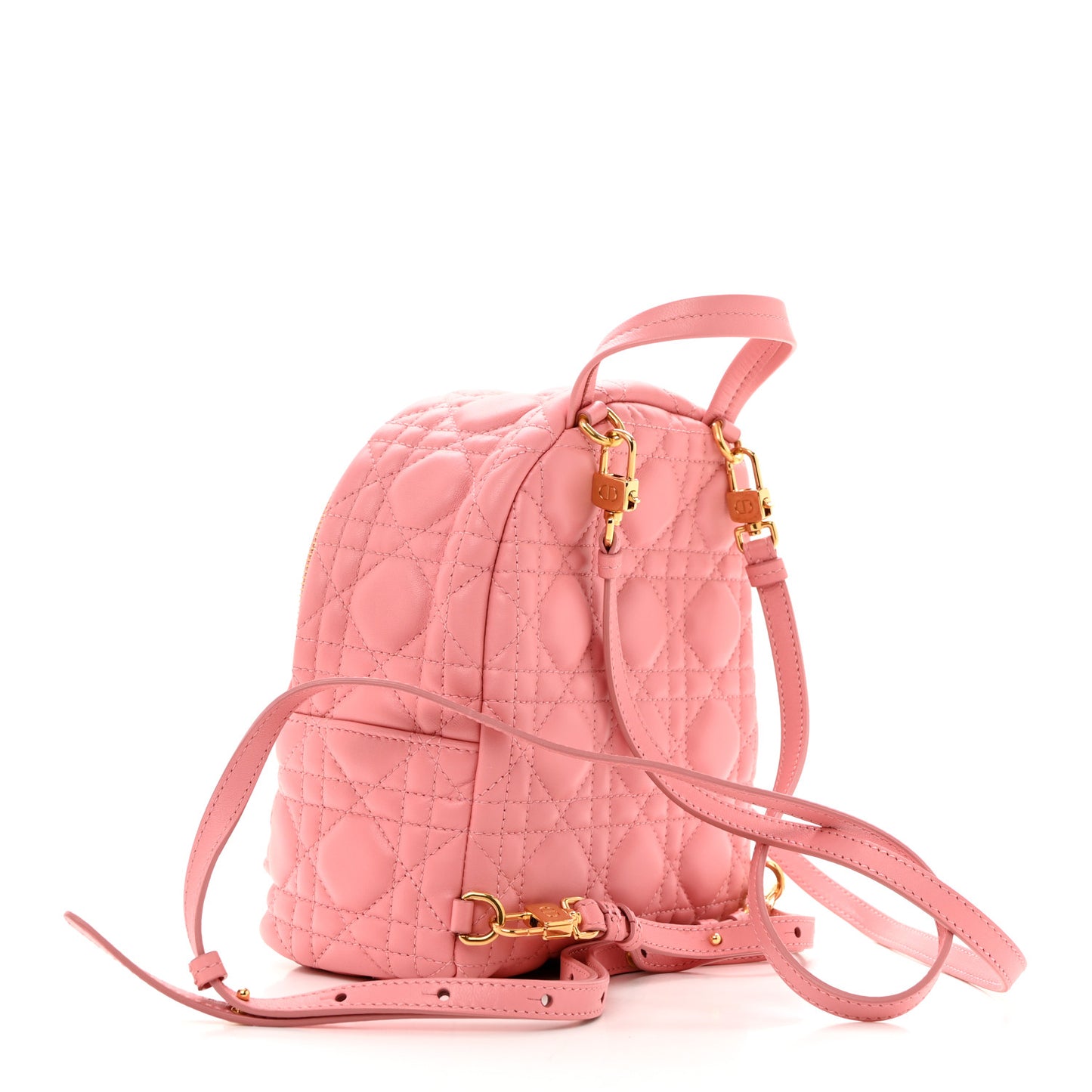 Lambskin Cannage Mini Backpack Peach Blossom