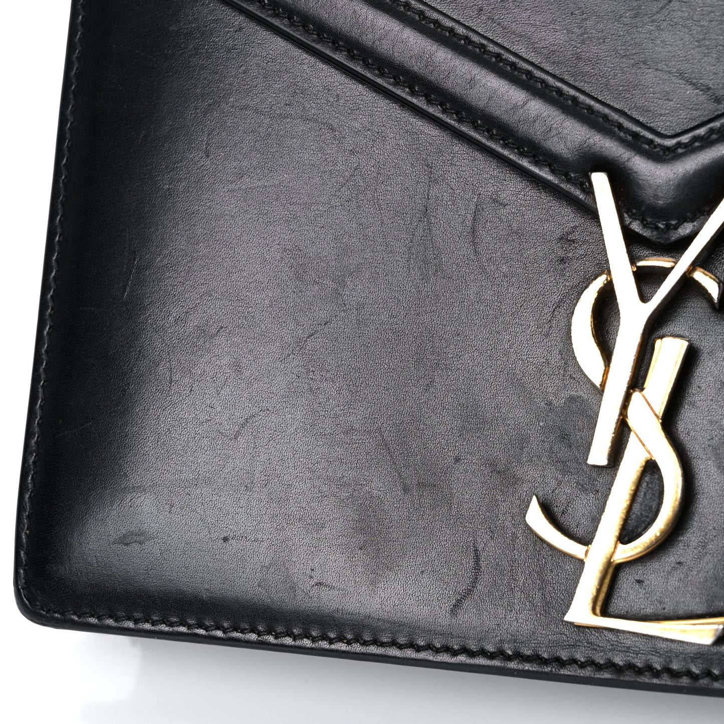 Smooth Calfskin Monogram Cassandra Clasp Bag Black