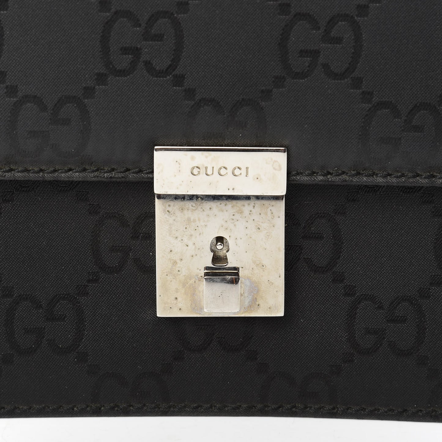 Monogram Wristlet Clutch Black