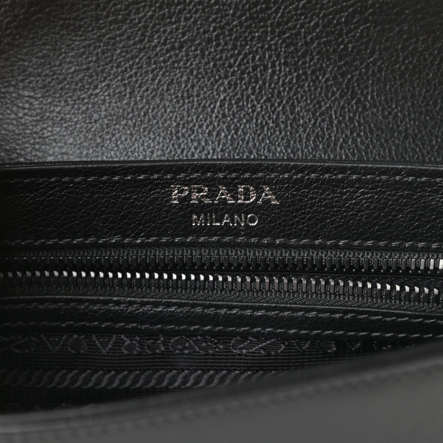 Prada Glace Calfskin Studded Crossbody Black 6 of 11