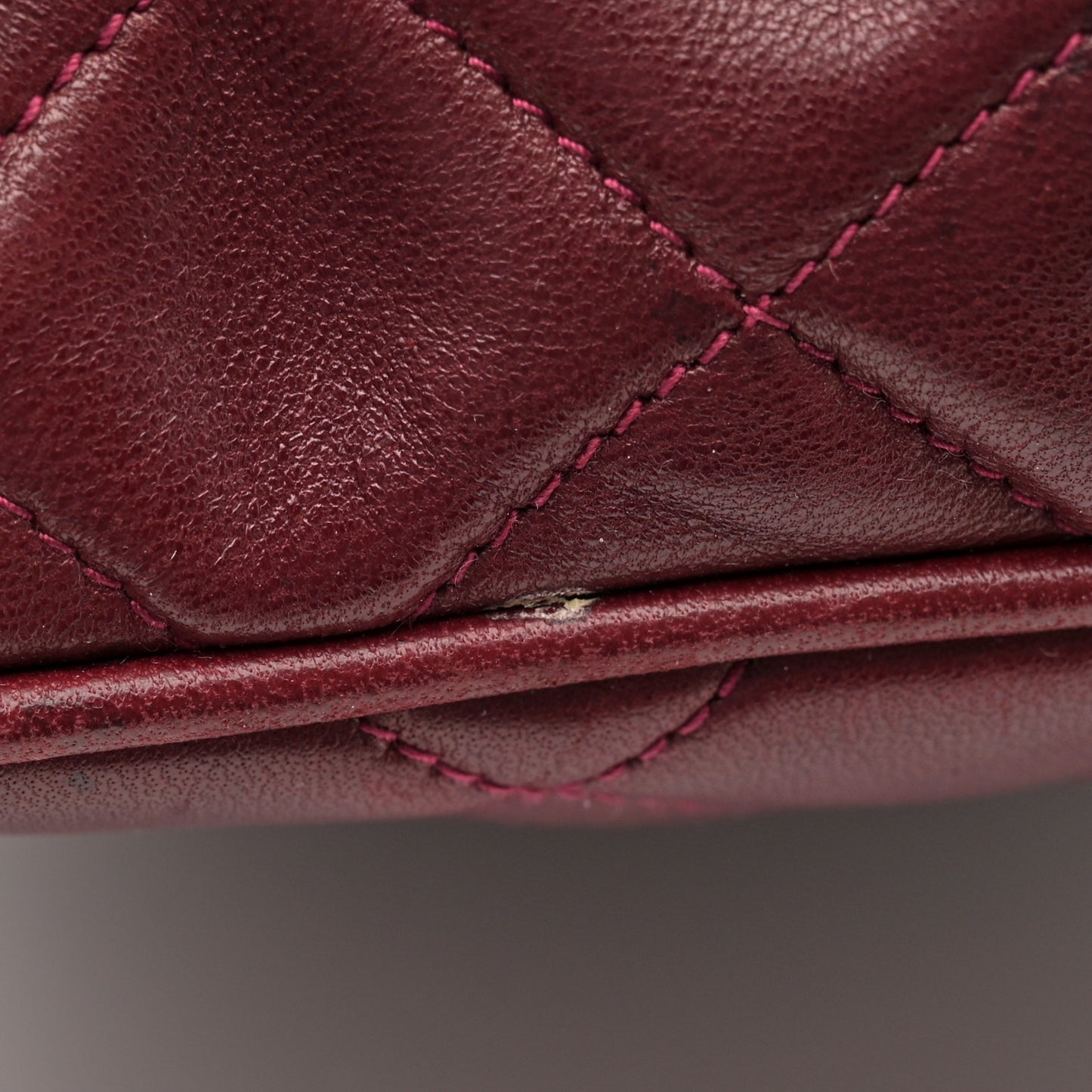 Lambskin Quilted Tassel CC Camera Case Red