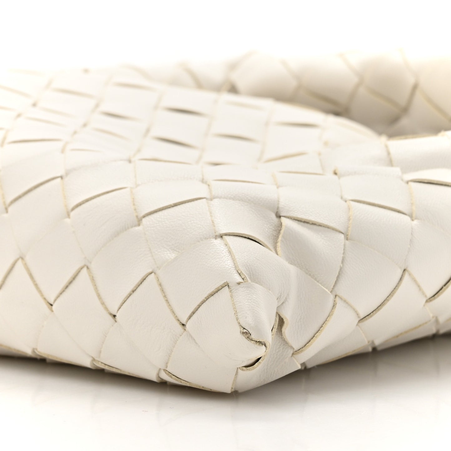 Calfskin Intrecciato Mini Hop White