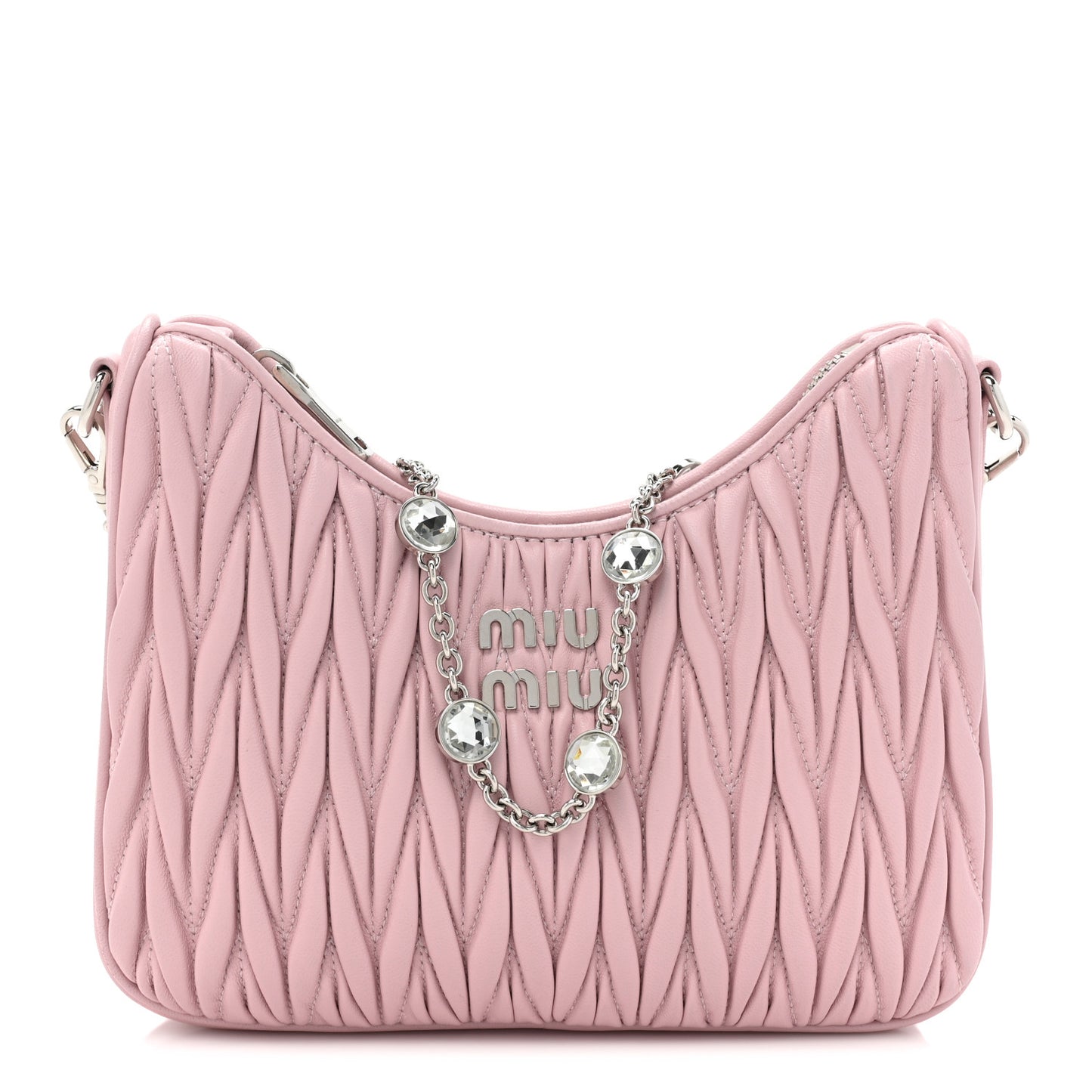 Nappa Matelasse Shoulder Bag Alabastro