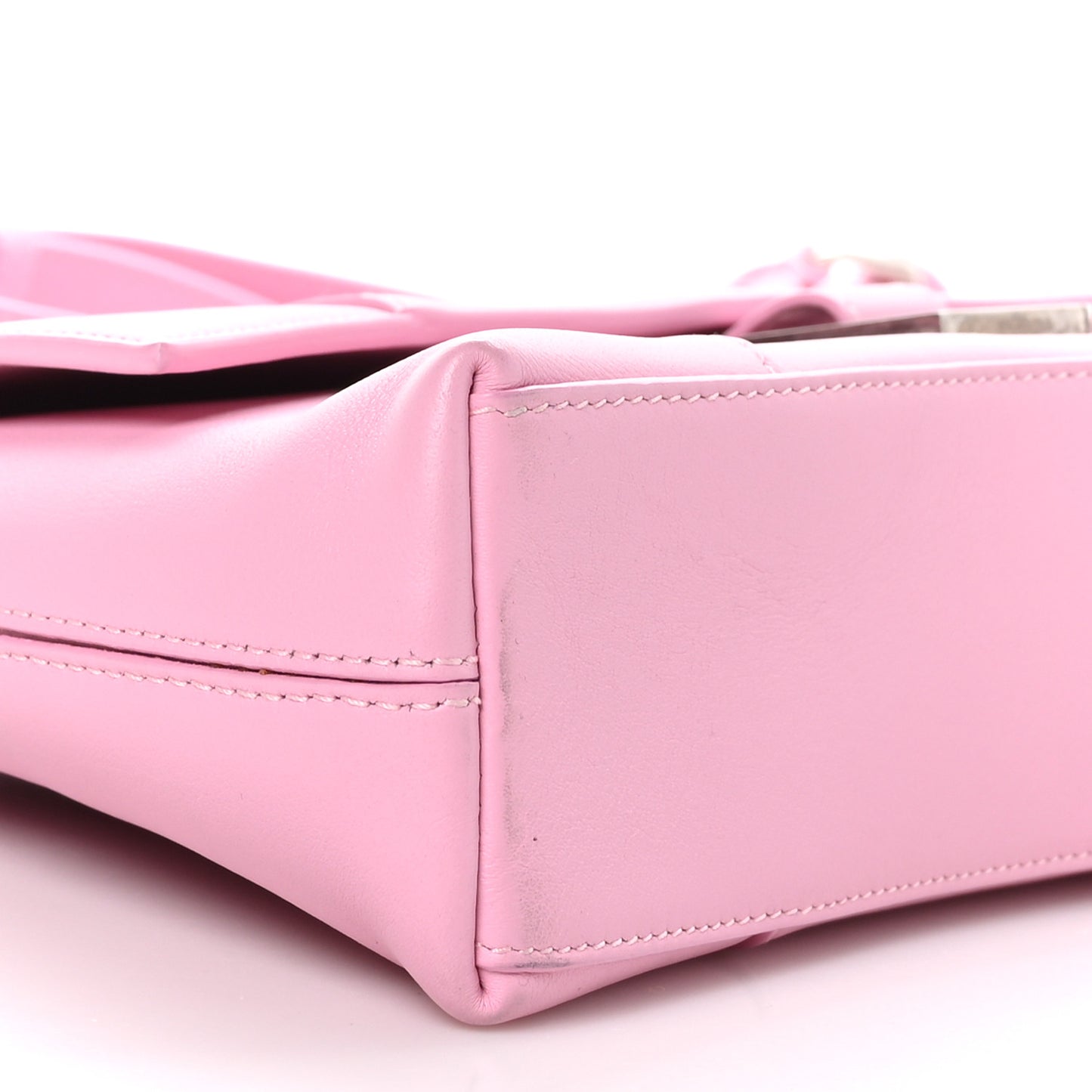 Semi Shiny Smooth Calfskin XS Downtown Shoulder Bag Candy Pink