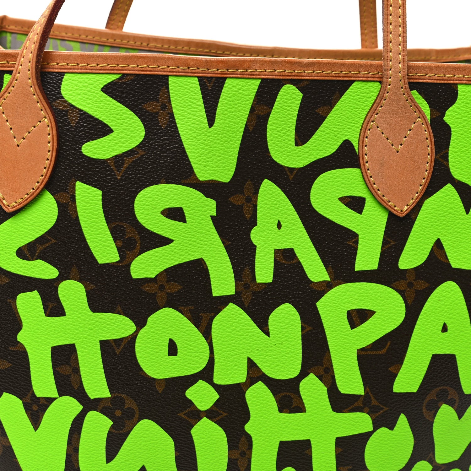 Louis Vuitton Monogram Graffiti Neverfull GM Green 8 of 14