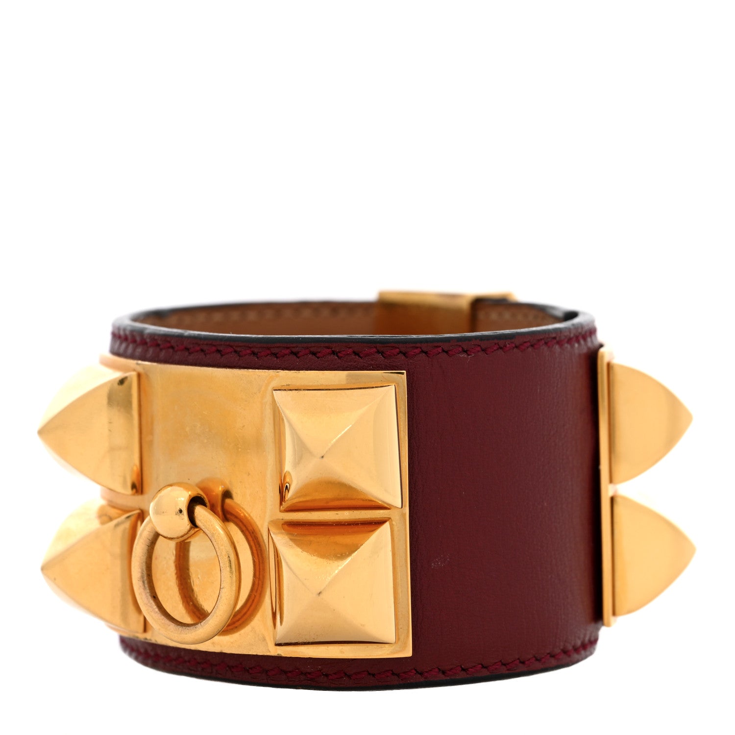 Hermes Box Collier De Chien CDC Bracelet S Rouge H 1 of 6