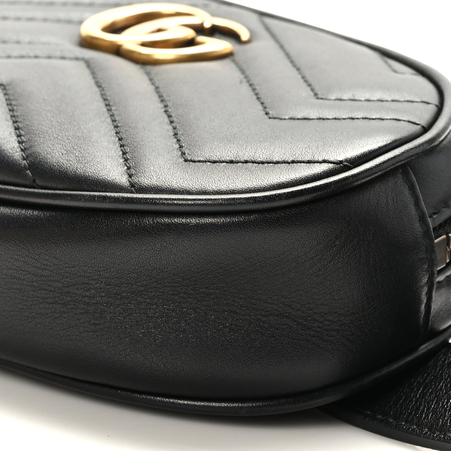 Calfskin Matelasse GG Marmont Belt Bag 85 34 Black