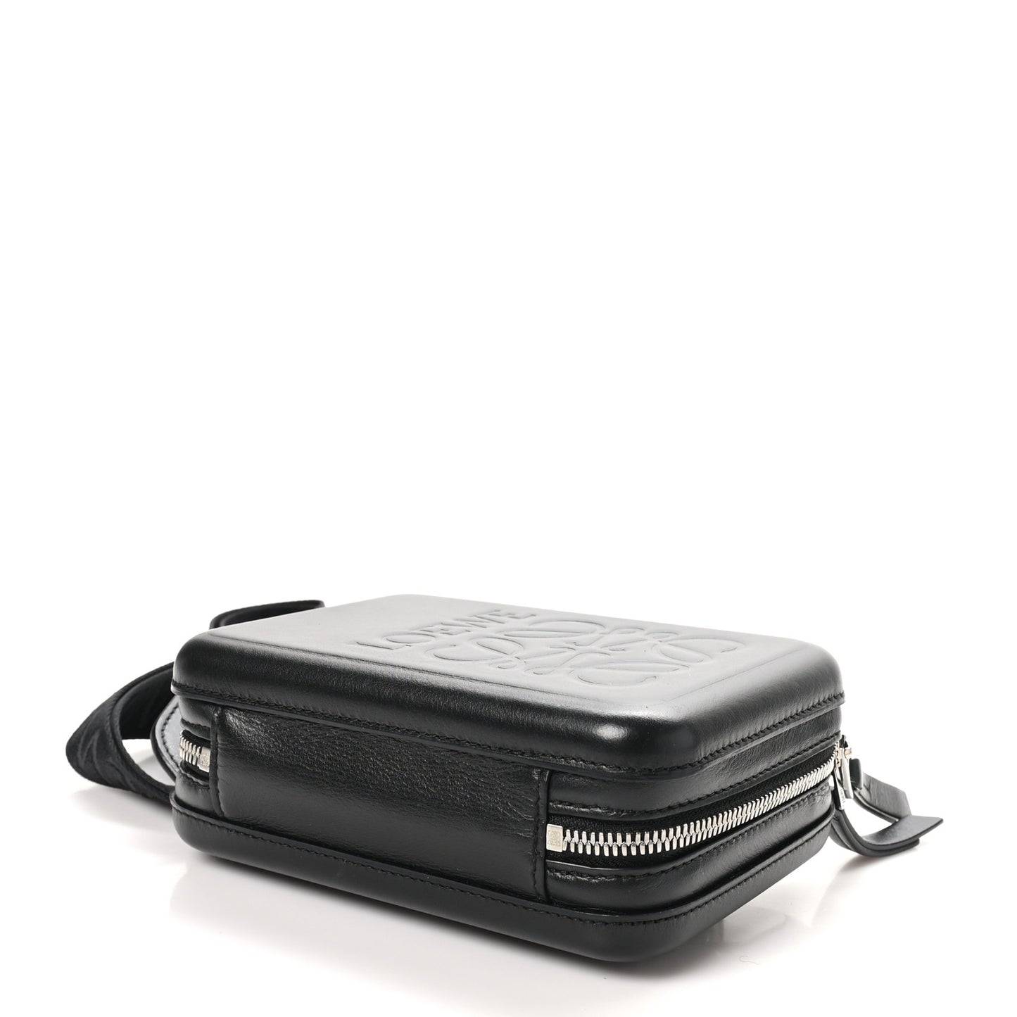 Calfskin Molded Sling Crossbody Bag Black