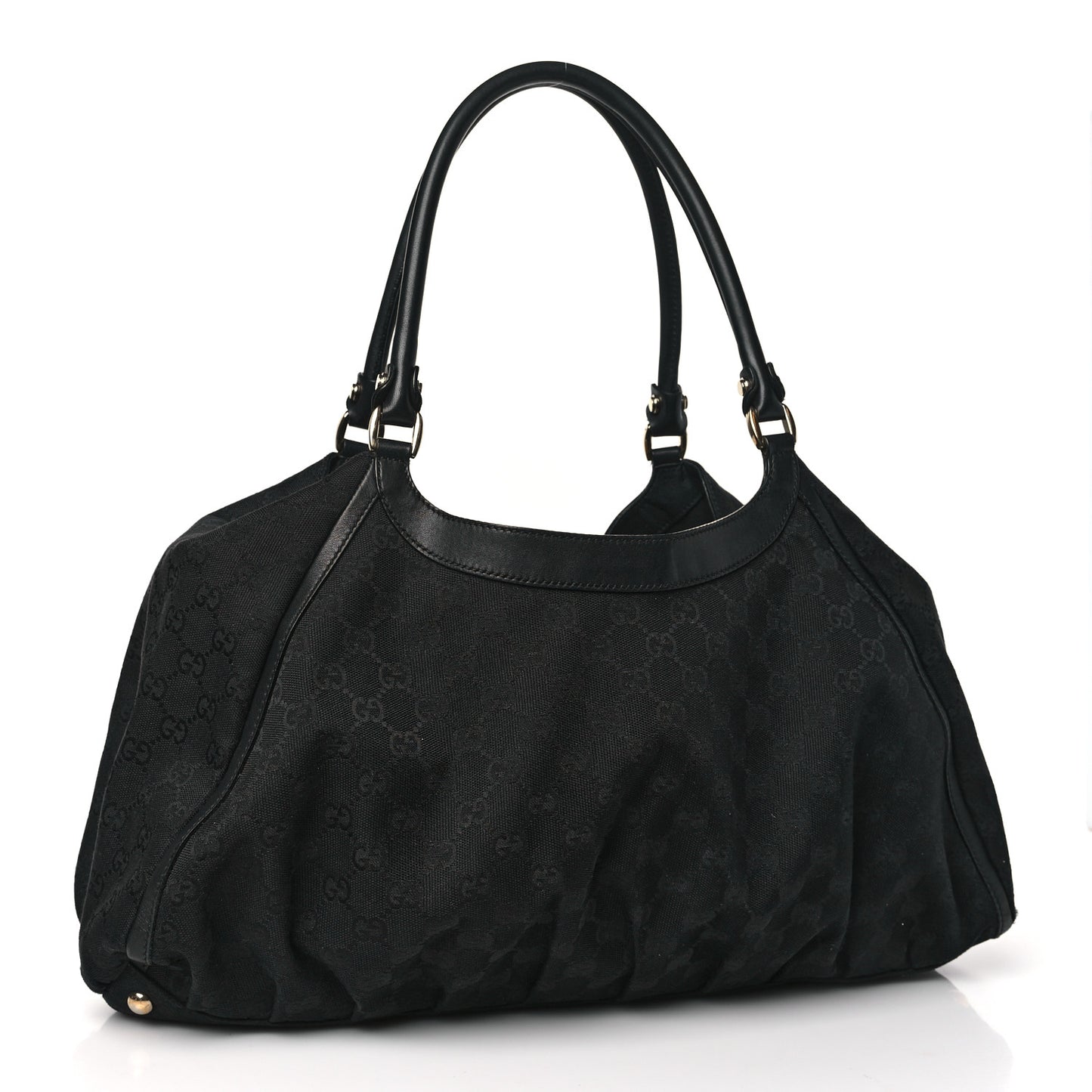 Monogram Large D Gold Hobo Black