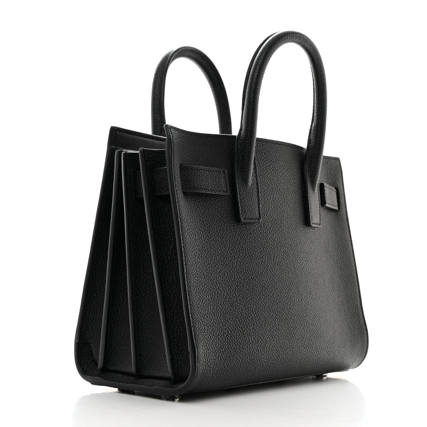 Grained Calfskin Nano Sac De Jour Black