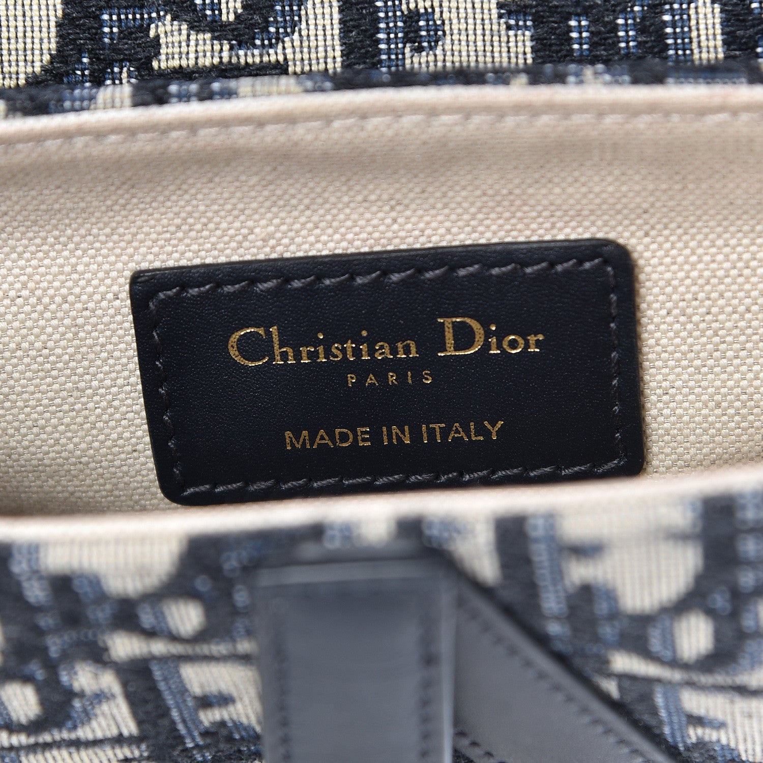 Christian Dior Oblique Mini Saddle Bag Blue 6 of 9