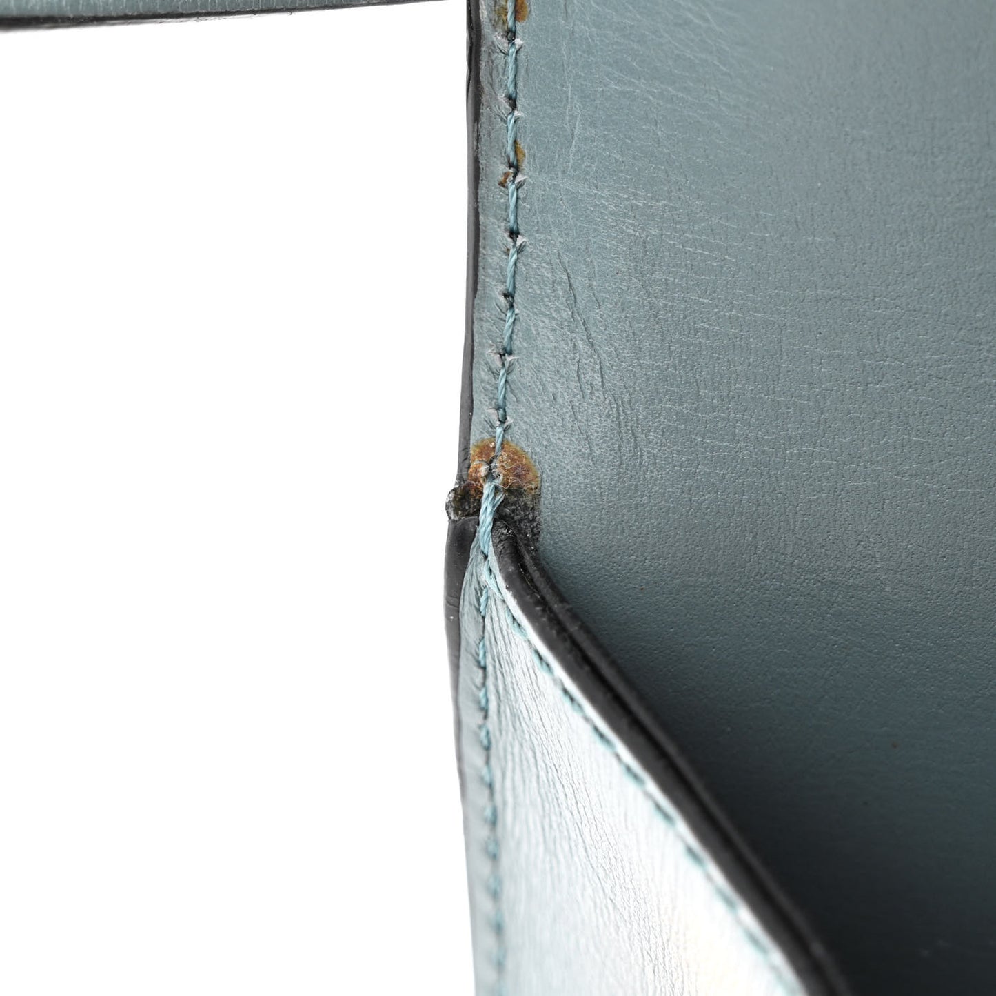 Calfskin Small Barcelona Shoulder Bag Stone Blue