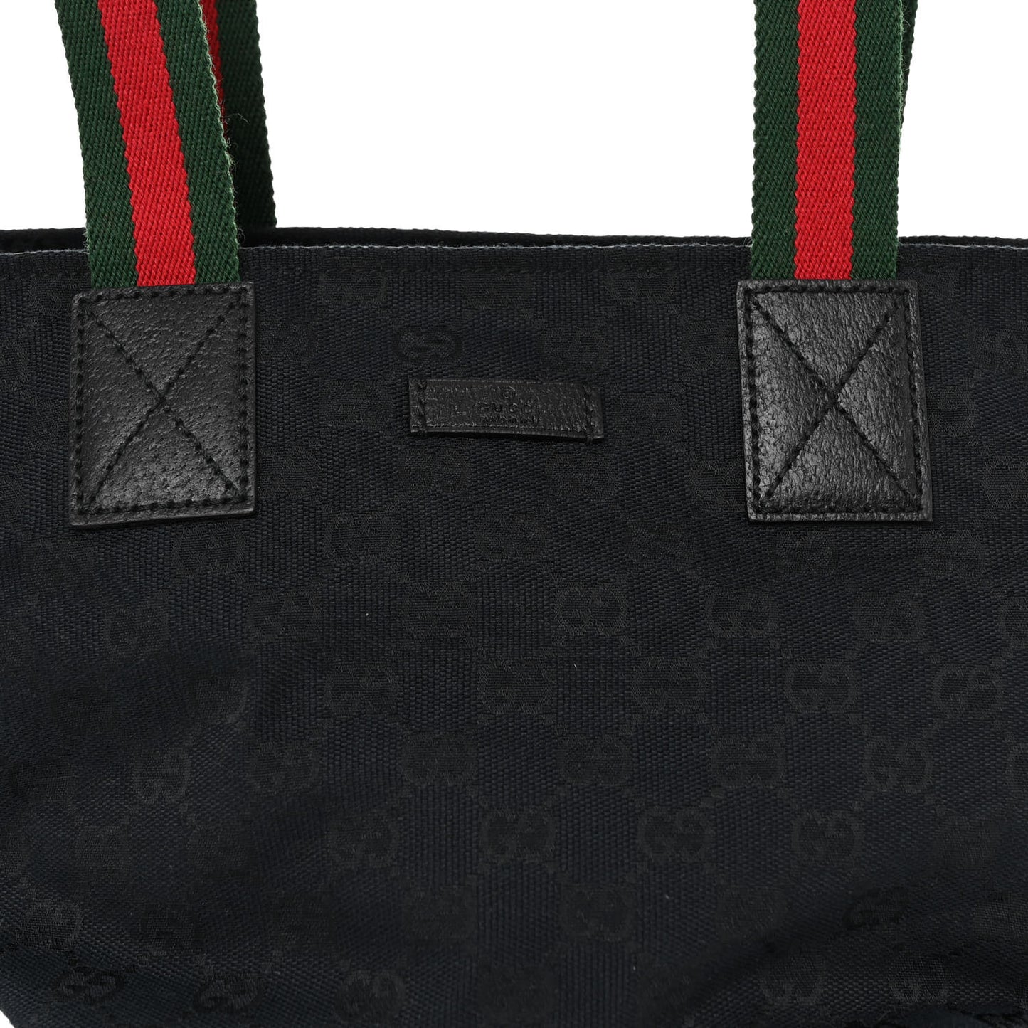 GG Monogram Small Web Handle Bucket Tote Black