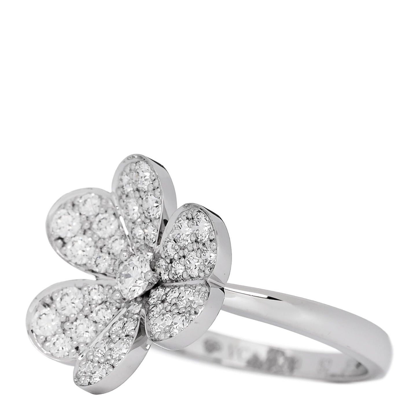 18K White Gold Diamond Small Frivole Ring 52 6
