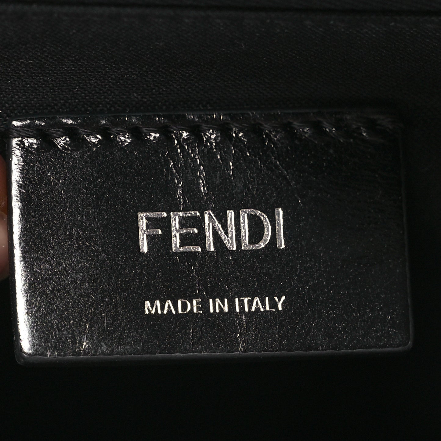 Vitello Century Bi-Color FF 1974 Embossed Belt Bag Maya Black