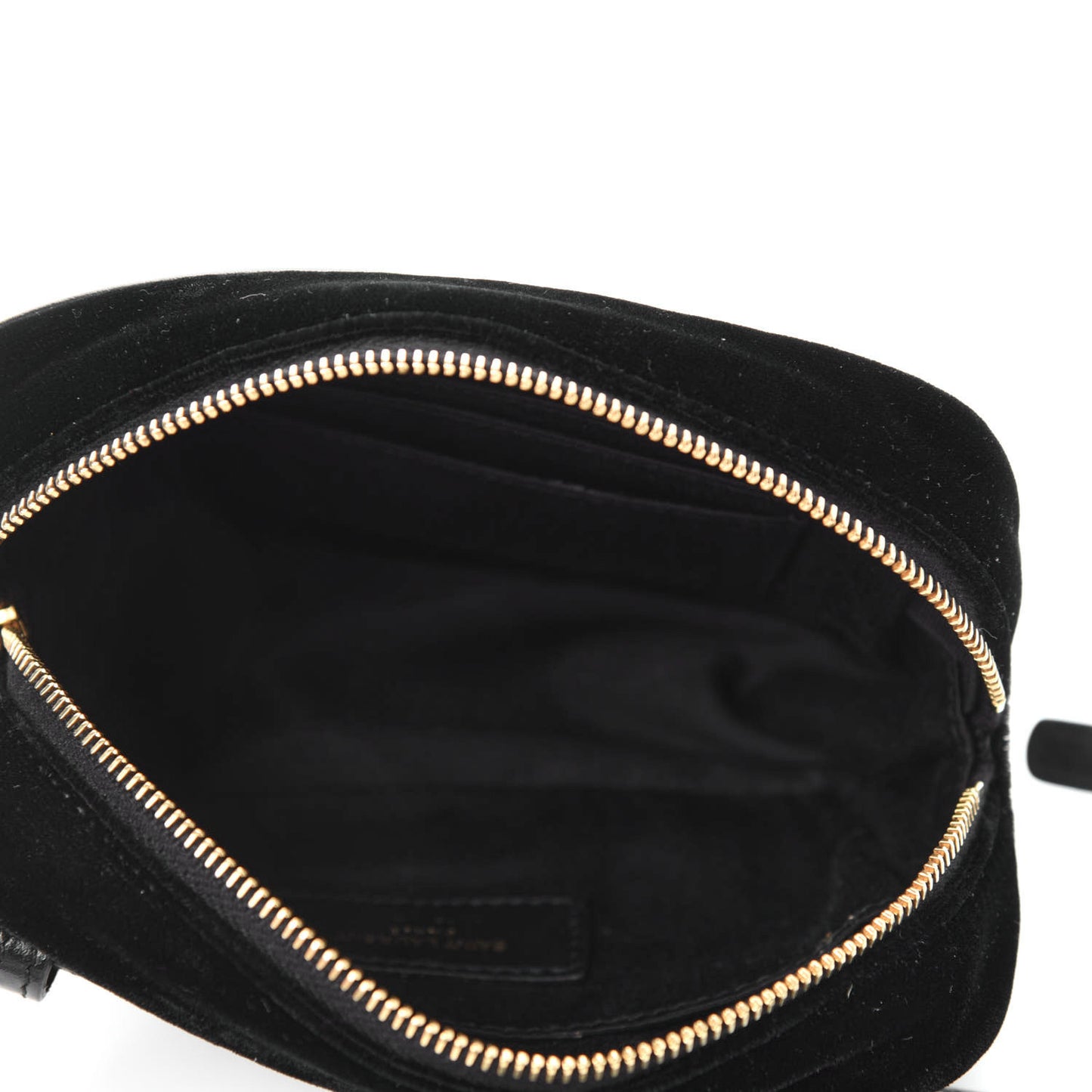 Velour Matelasse Monogram Lou Belt Bag Black