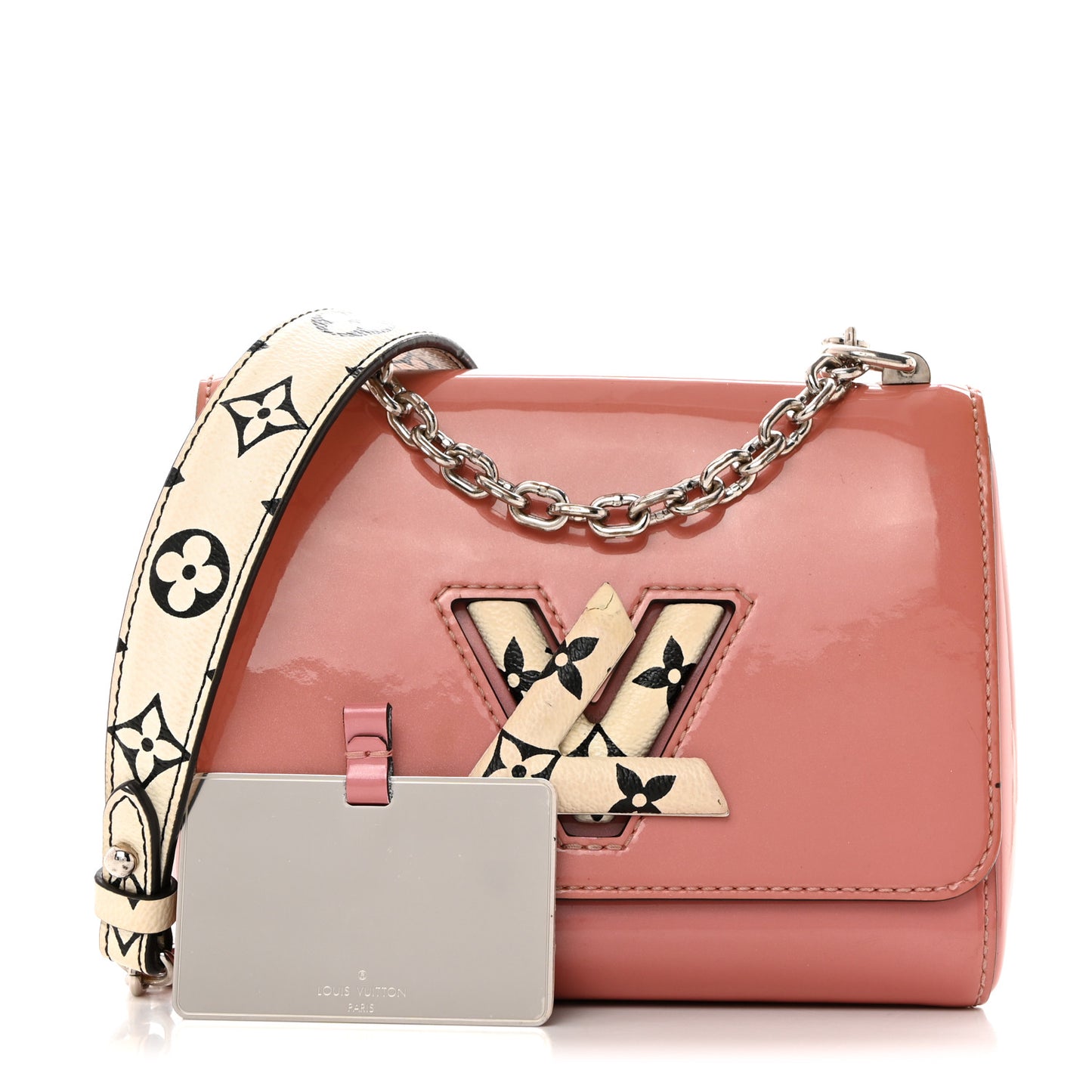 Patent Monogram Twist Shoulder Bag Blush