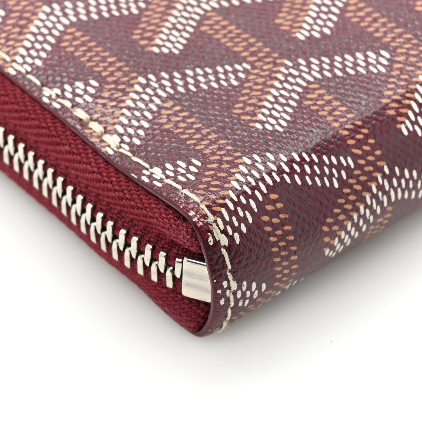 Goyardine Matignon Zip Around GM Wallet Burgundy