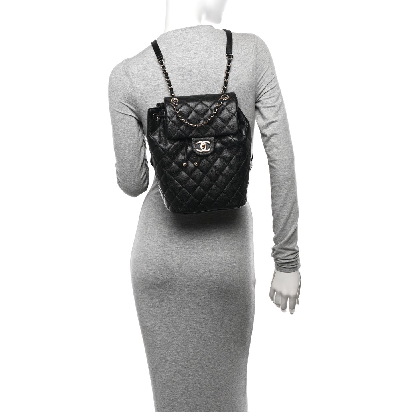 Caviar Quilted Urban Spirit Backpack Black