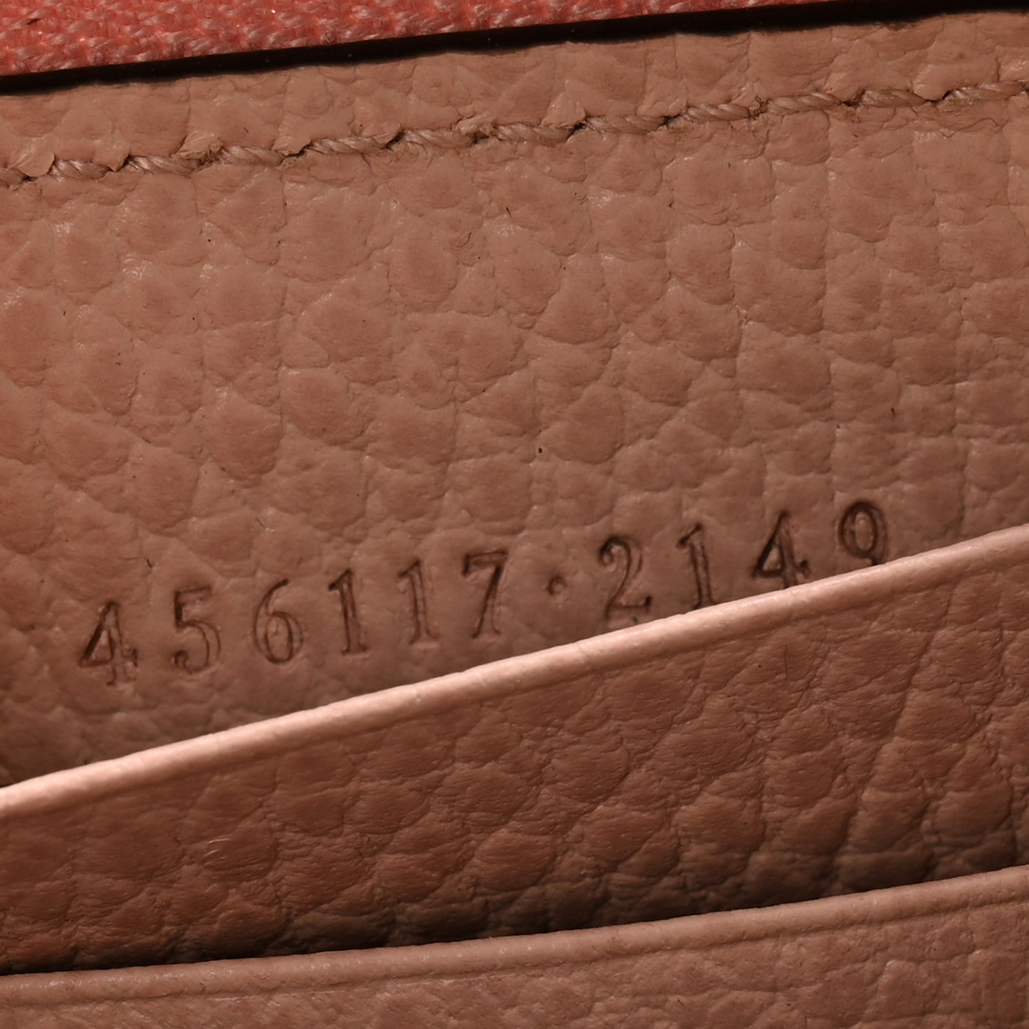 Dollar Calfskin GG Supreme Monogram GG Marmont Zip Around Wallet Light Pink Beige White