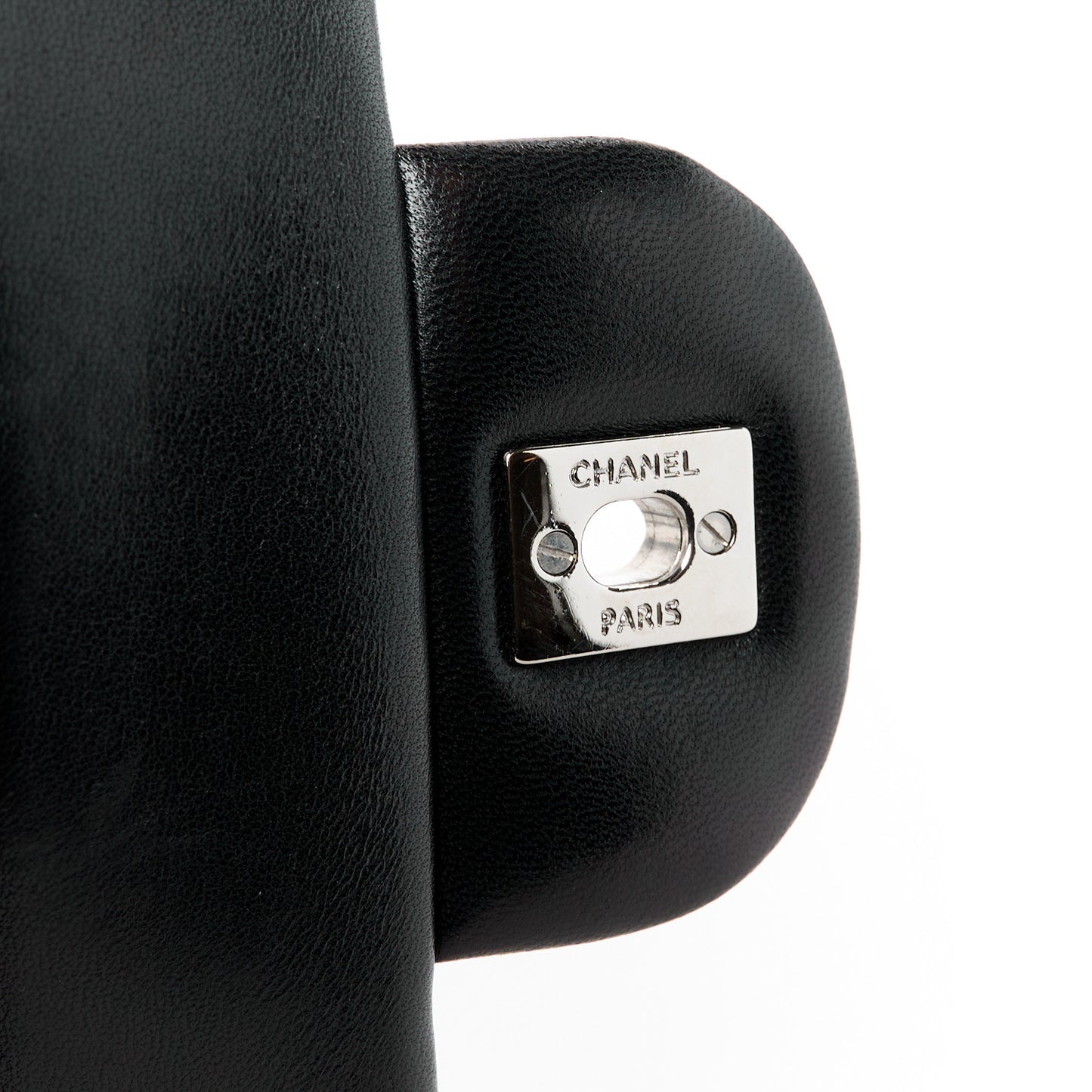 Lambskin Quilted Jumbo Double Flap Black