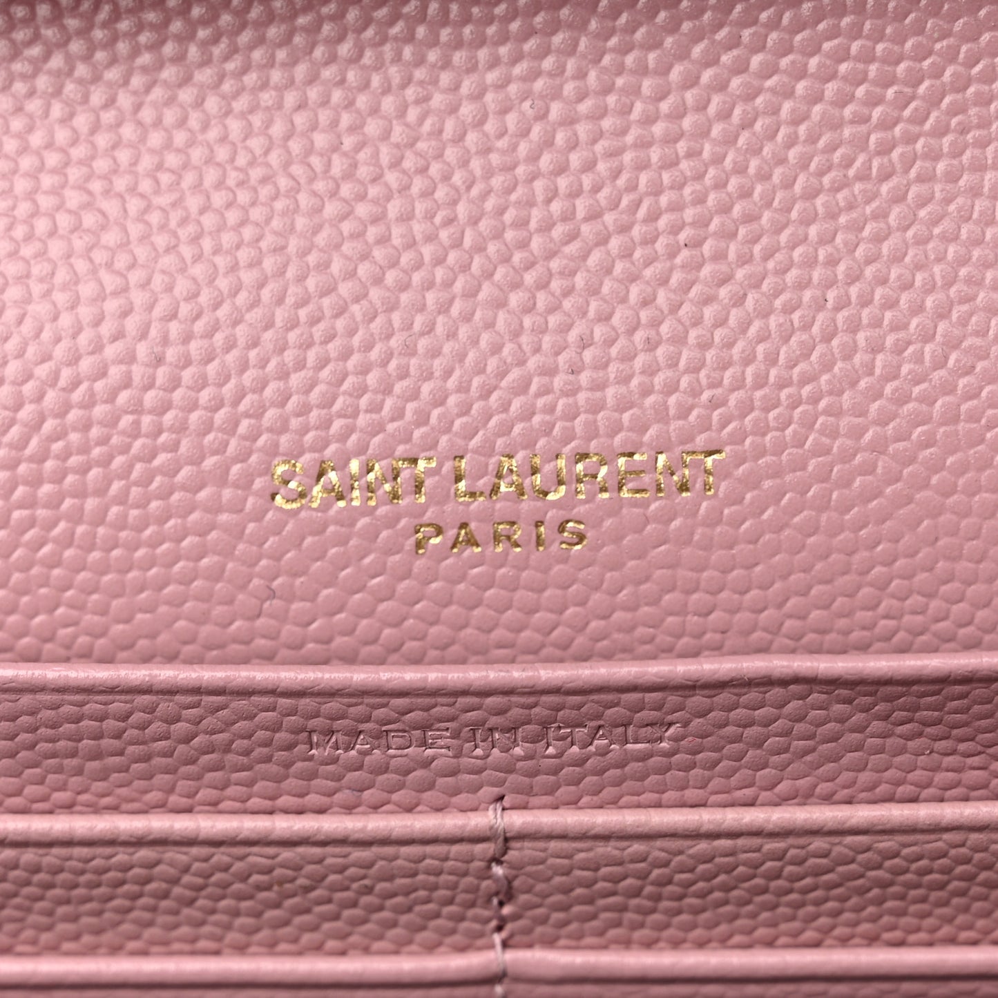 Grain De Poudre Matelasse Chevron Monogram Chain Wallet Tender Pink