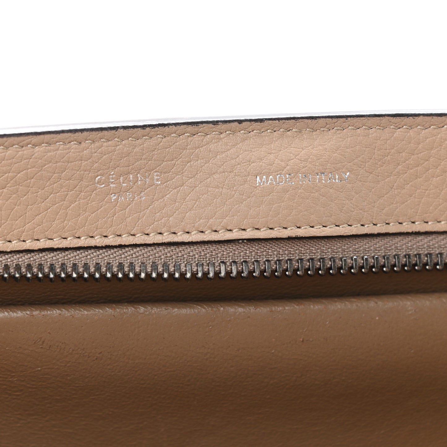 Drummed Calfskin Suede Small Trapeze Dune
