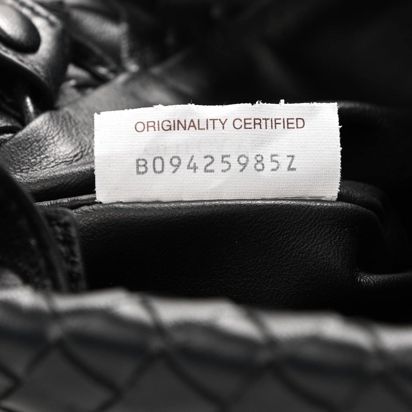 Nappa Intrecciato Small Bulb Black