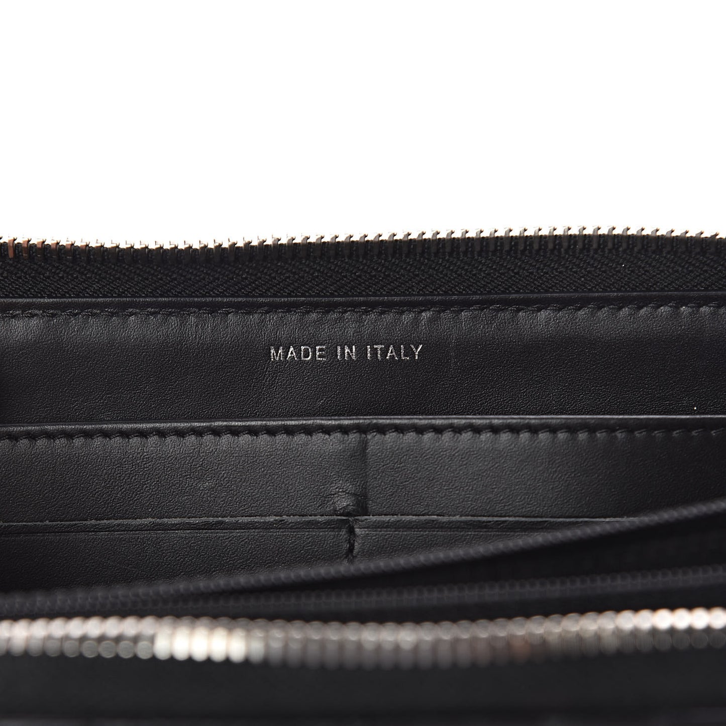 Lambskin Camellia Studded Large Gusset Zip Around Wallet Black