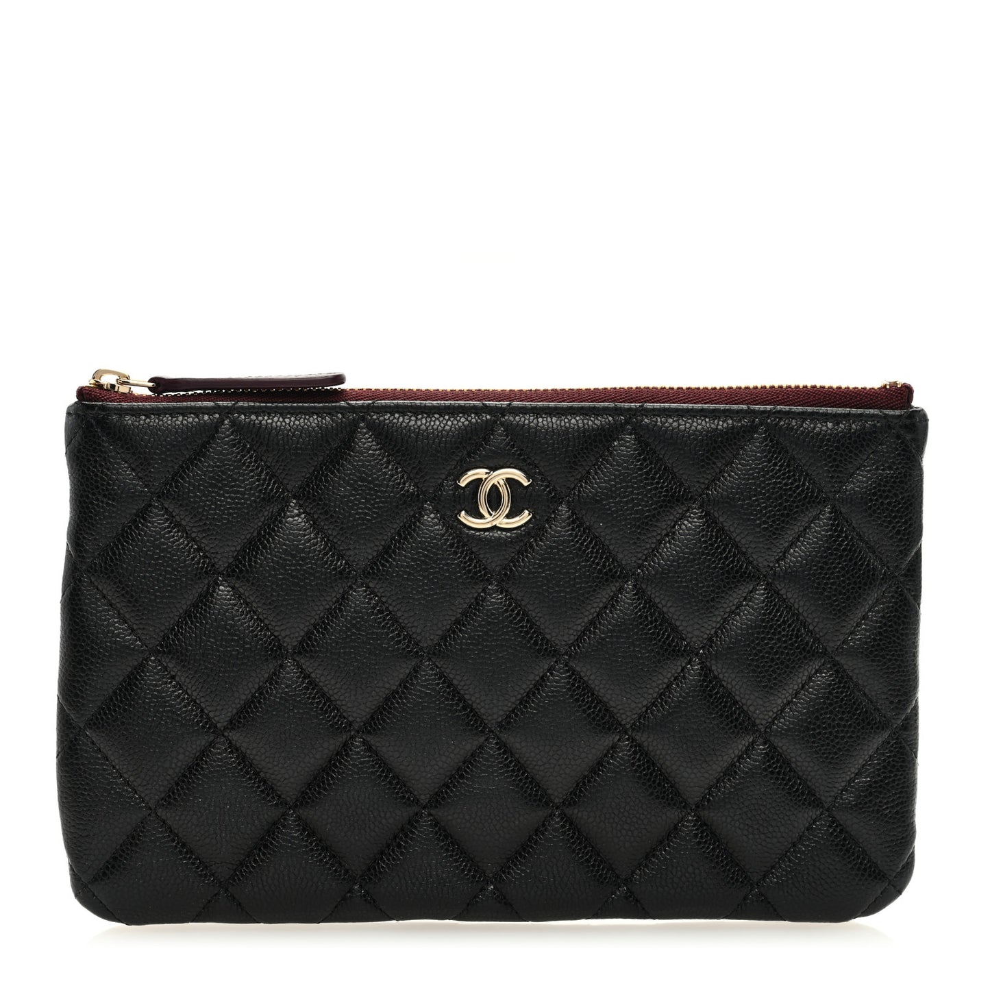 Caviar Quilted Cosmetic Case Black