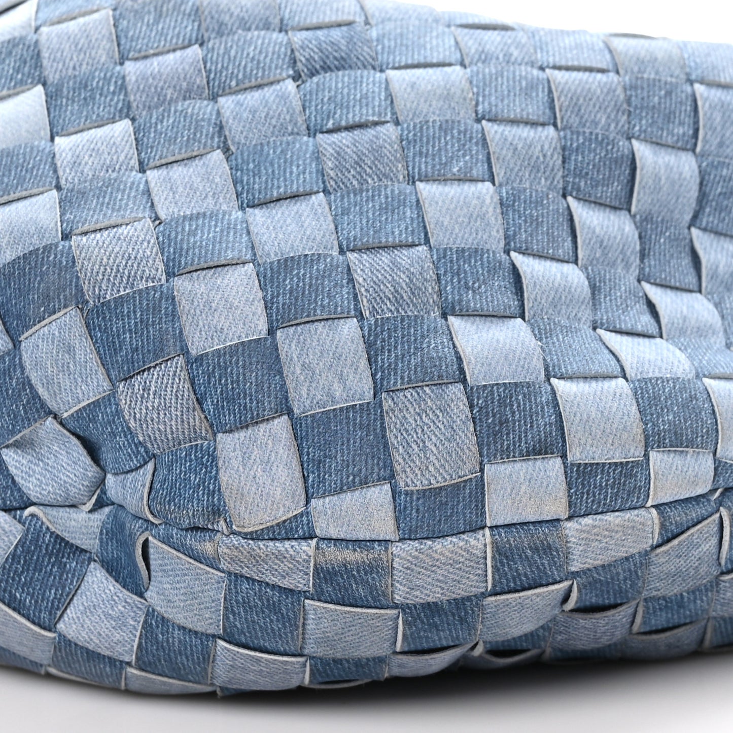 Nappa Denim Effect Intrecciato Teen Jodie Hobo Denim