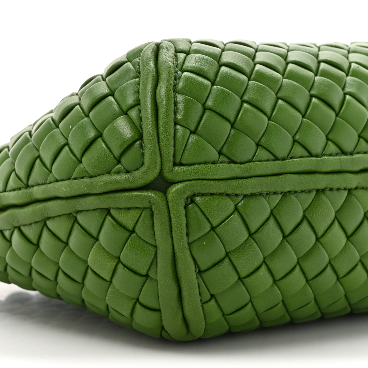 Nappa Intrecciato Small Clicker Shoulder Bag Avocado