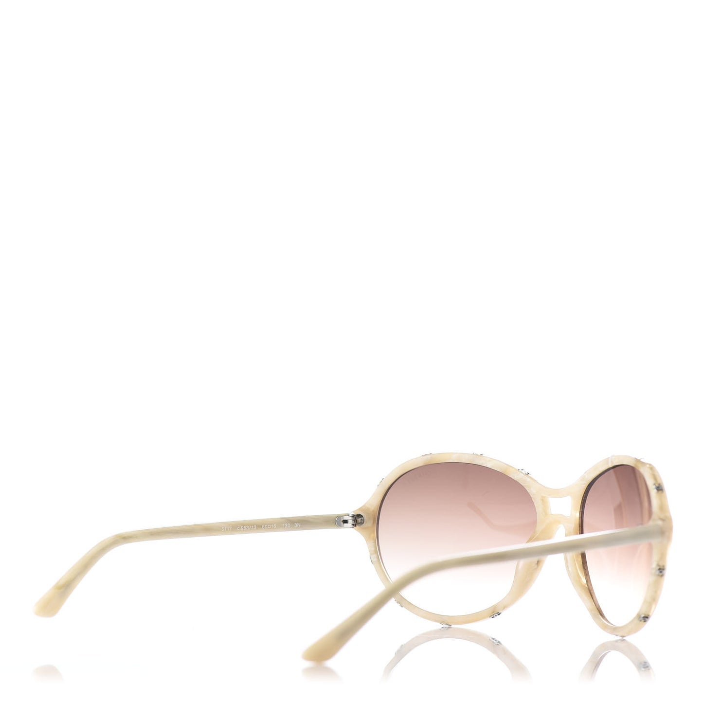 Mother Of Pearl Round CC Sunglasses 5117 Ivory