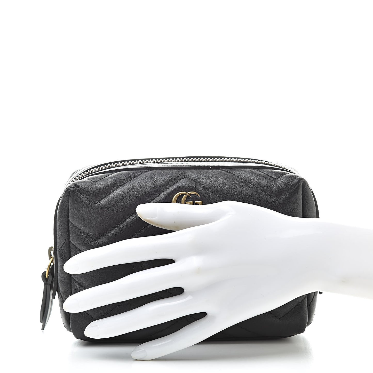 Calfskin Matelasse GG Marmont Cosmetic Case Black