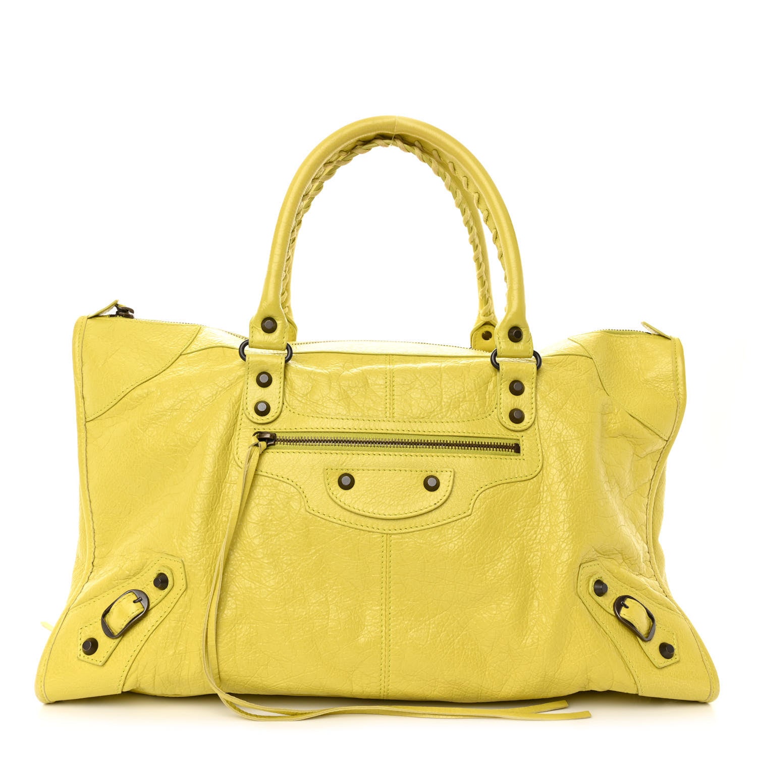 Balenciaga Agneau Classic Hardware Work Jaune Poussin 1 of 9