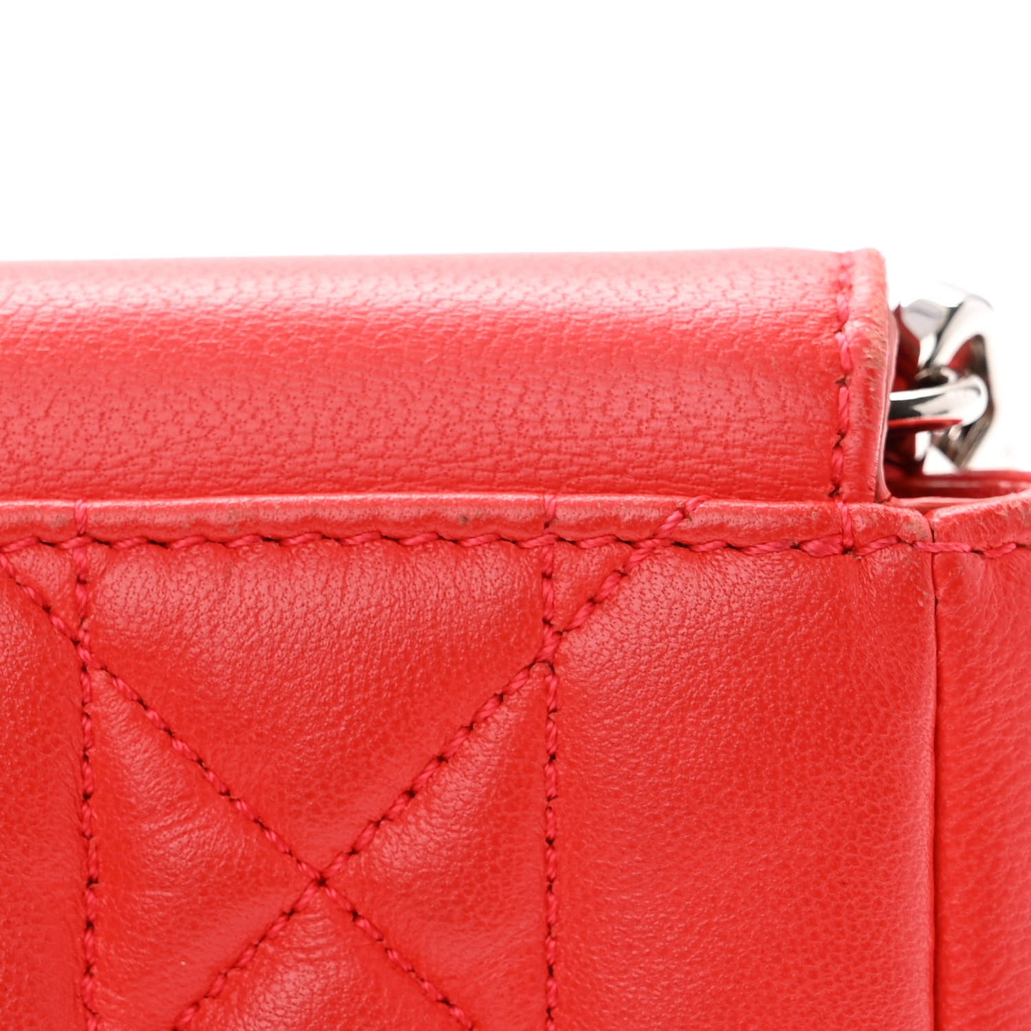Lambskin Miss Dior Promenade Pouch Red