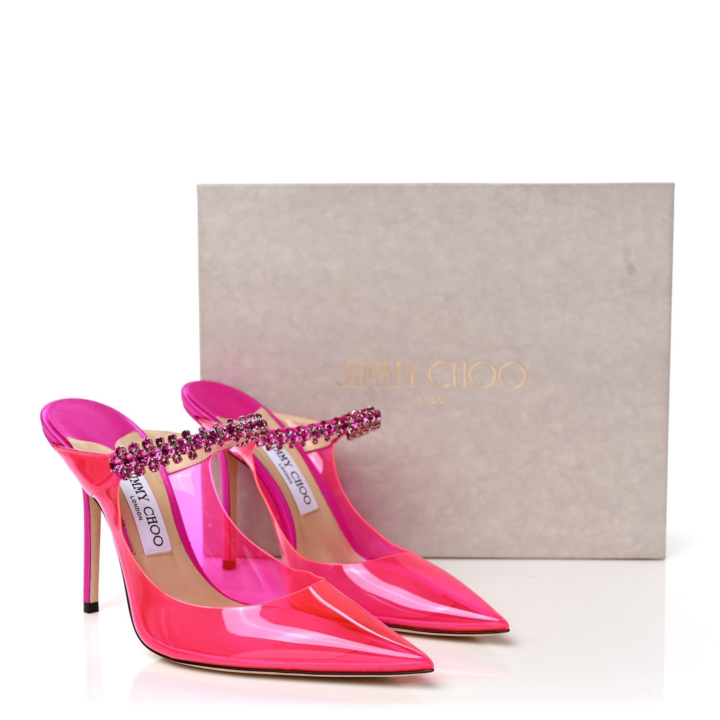 Plexi Crystal Bing 100 Pumps 41 Hot Pink