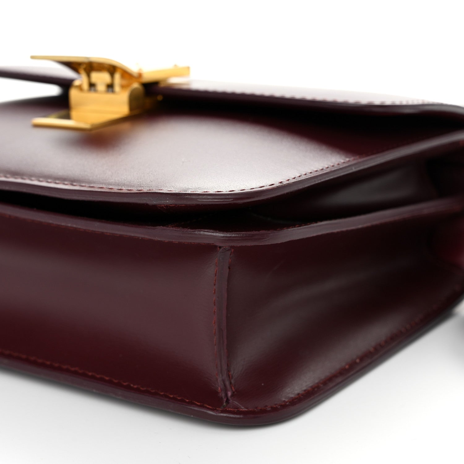 Celine Box Calfskin Teen Classic Box Flap Bag Burgundy 11 of 12